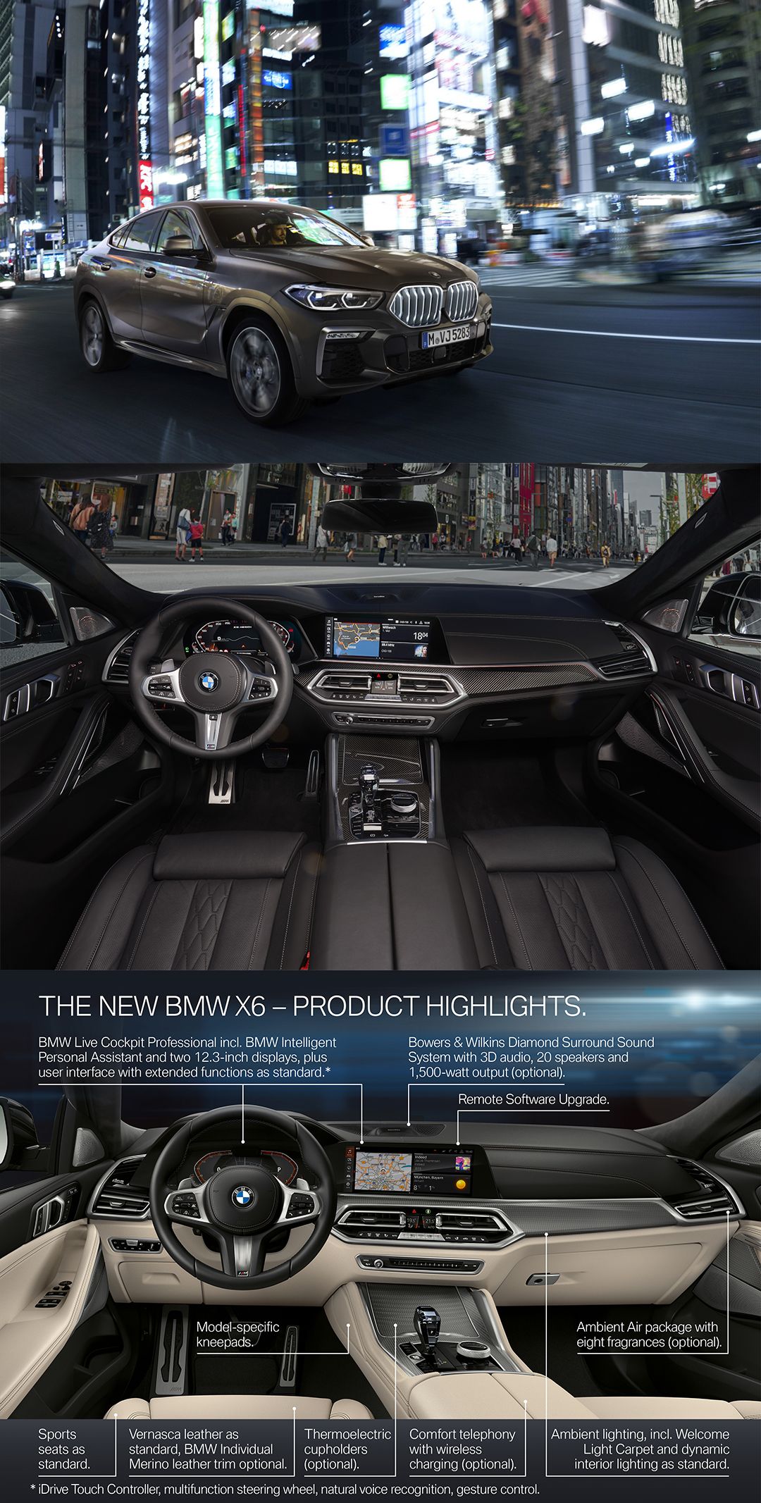 BMW X6 (G06) | Interiér a asistenční systémy