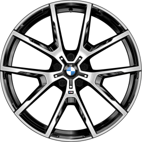 1N7. 20 M kola z lehké slitiny Y-spoke 728 M Bicolour s kombinovanými pneumatikami, Runflat