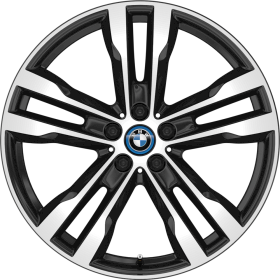 26N. 20 kola z lehké slitiny Double-spoke 431 s kombinovanými pneumatikami, Jet Black, leštěná