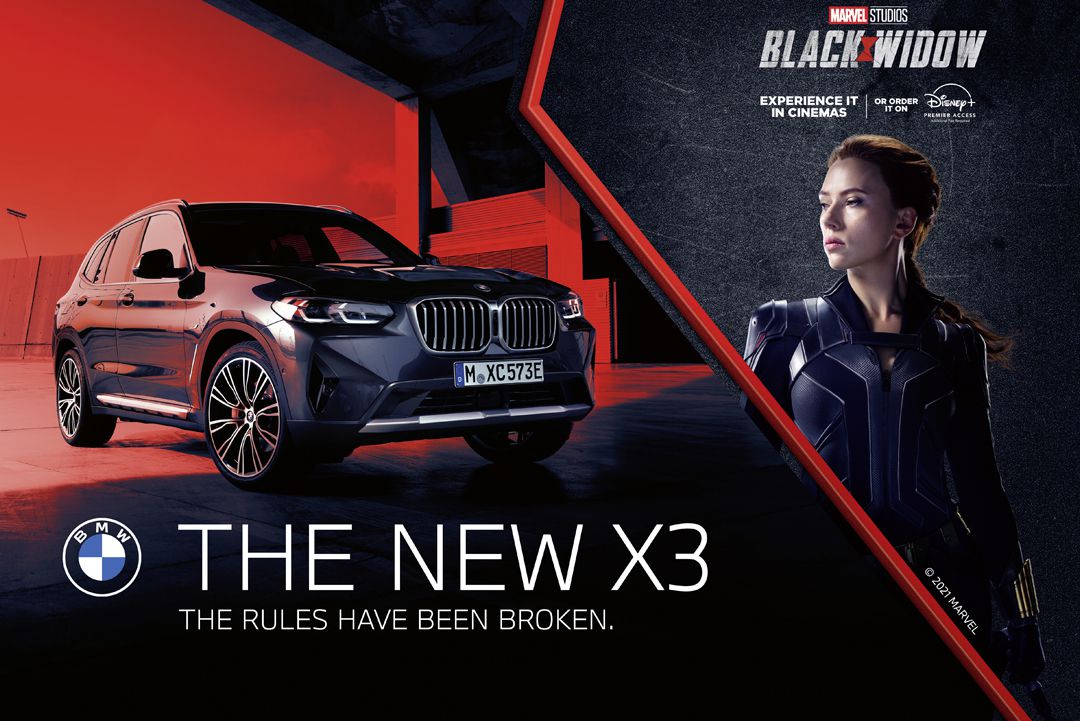 BMW se spojilo s filmem Black Widow od Marvel Studios